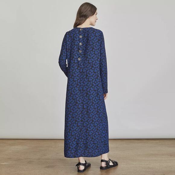 NEW Elizabeth & James Traditional Button Back Maxi Dress Size Medium Boho Artsy - Picture 4 of 11